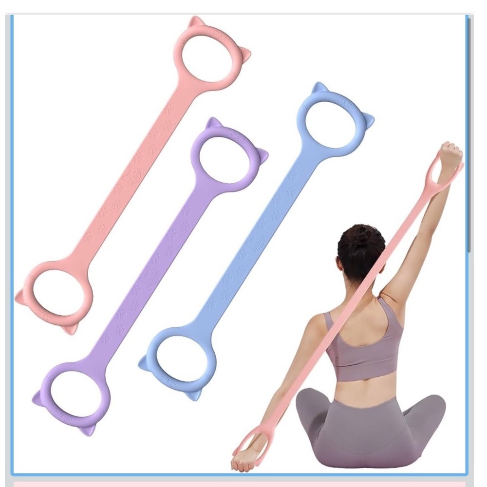 Figure 8 Resistance Bands 3 Pack Multicolor Yoga Home Gym NEW